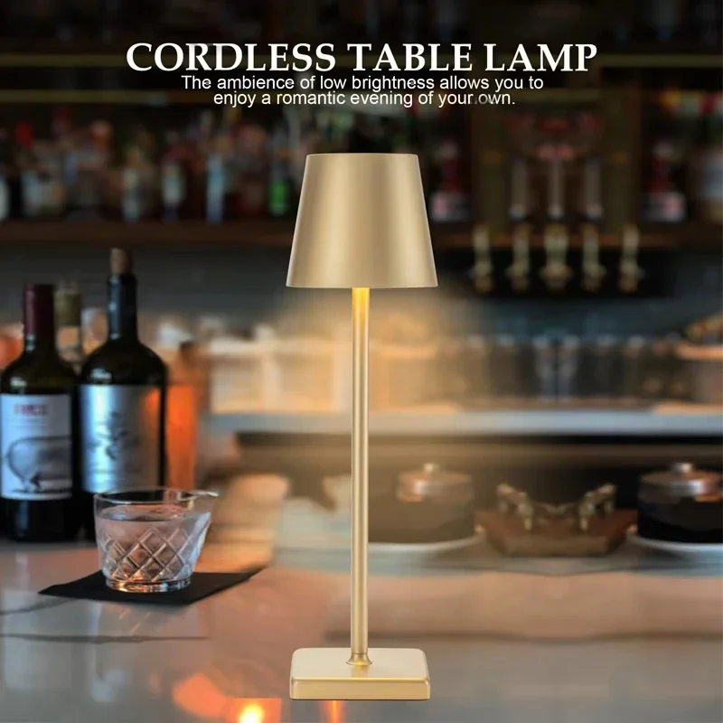 LED Touch Sensor Table Lamp 3 Color Desktop Night Light Bedside Creative Ambient Light Bar Outdoor Decoration Room Outdoor Decor