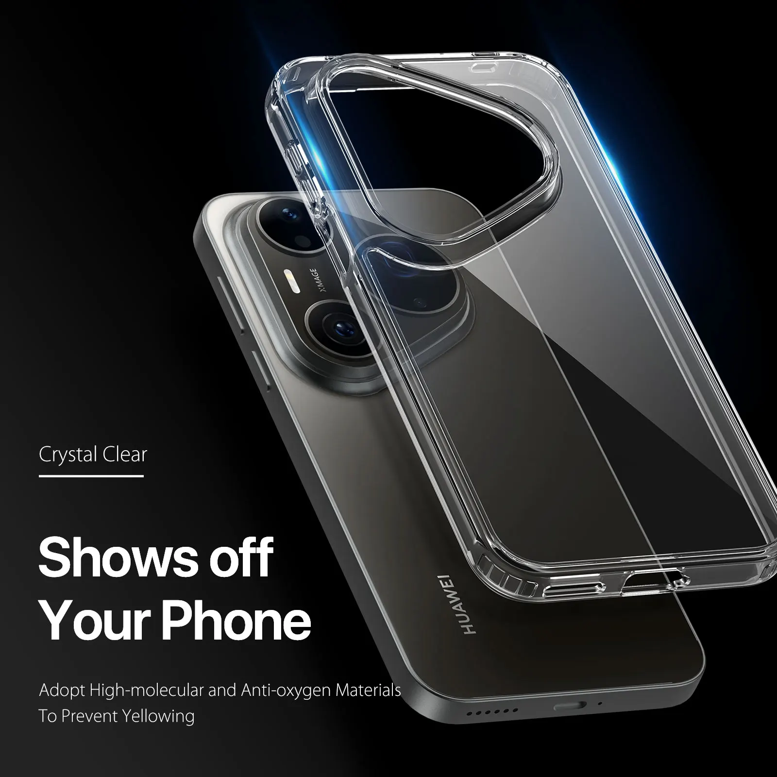 DUX DUCIS Anti-Sturz-Hülle für Huawei Pura 90 Pro Max Pura90Pro Transparente Airbag-Stoßfeste Acryl+TPU-Rahmen Handyhülle