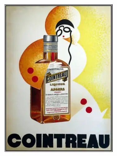 Cointreau, Letrero Metálico Estilo Vintage para Decoración del Hogar, Cueva del Hombre o Bodega