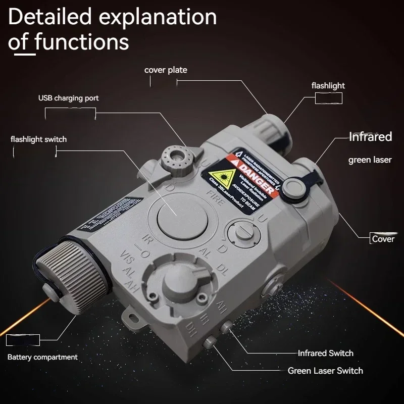 For 20MM Peq15 Tactical Box Laser Laser Infrared Battery Box Flashlight Jinming Precision Strike SLR Tactical Accessories