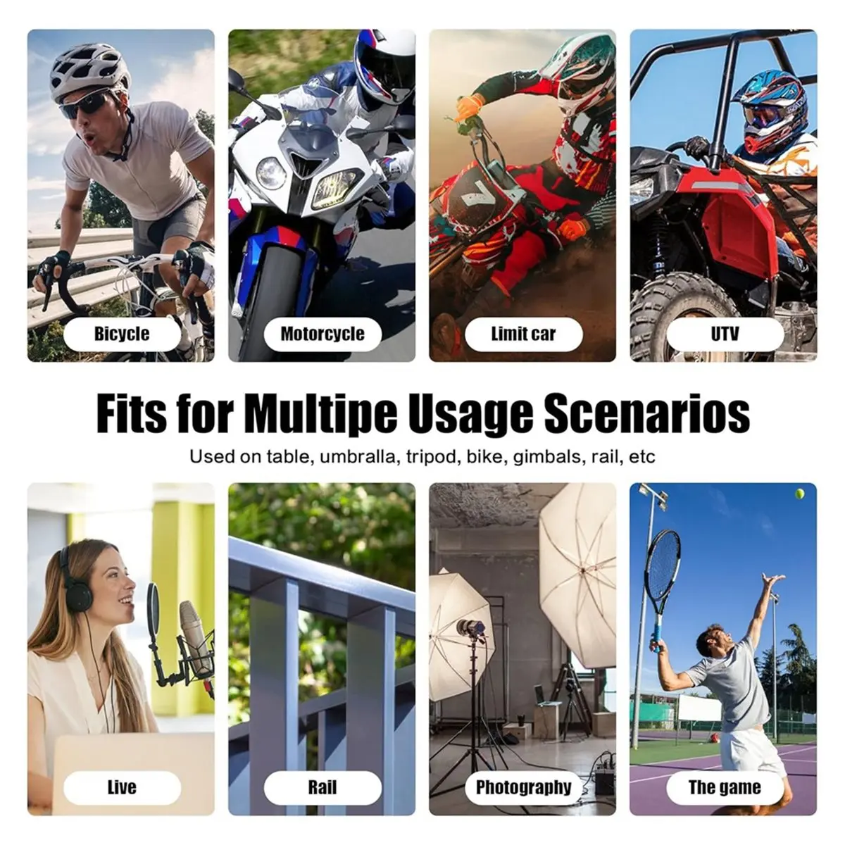Multifunction Camera Mount Clip for 1.75 -2