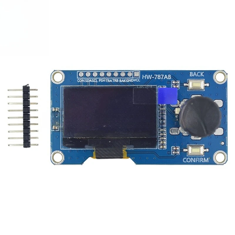 Schermo OLED da 1,3 pollici e 0,96 pollici di qualità con modulo combinato codificatore rotativo EC11 Interfaccia IIC Basso consumo energetico