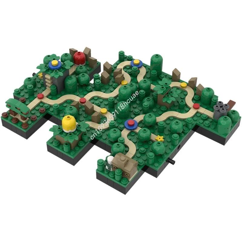 595 elementów MOC Mariosed World Modularny Yoshi S Island Model Klocki Konstrukcyjne Architektura Pomysł na Prezent Świąteczny Zabawki Klocki Urodzinowe dla Dzieci