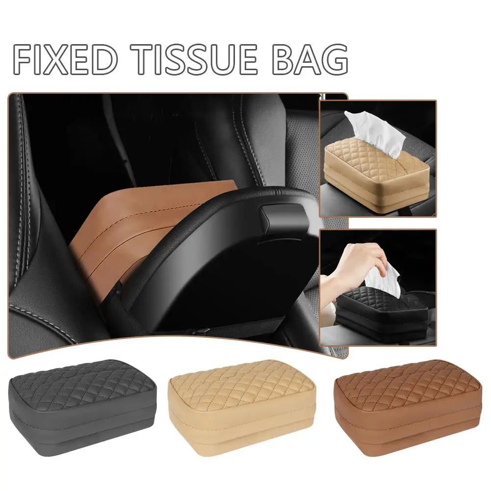 Car Tissue Box Car Center Console Armrest Napkin Box Hanging Visor Type Container Block Sun D4A2