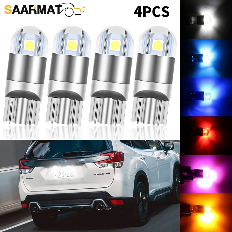 4pcs LED License Plate Light Bulb Lamp W5W T10 168 Canbus For Subaru BRZ Forester XV Tribeca Outback Legacy Impreza WRX Sti