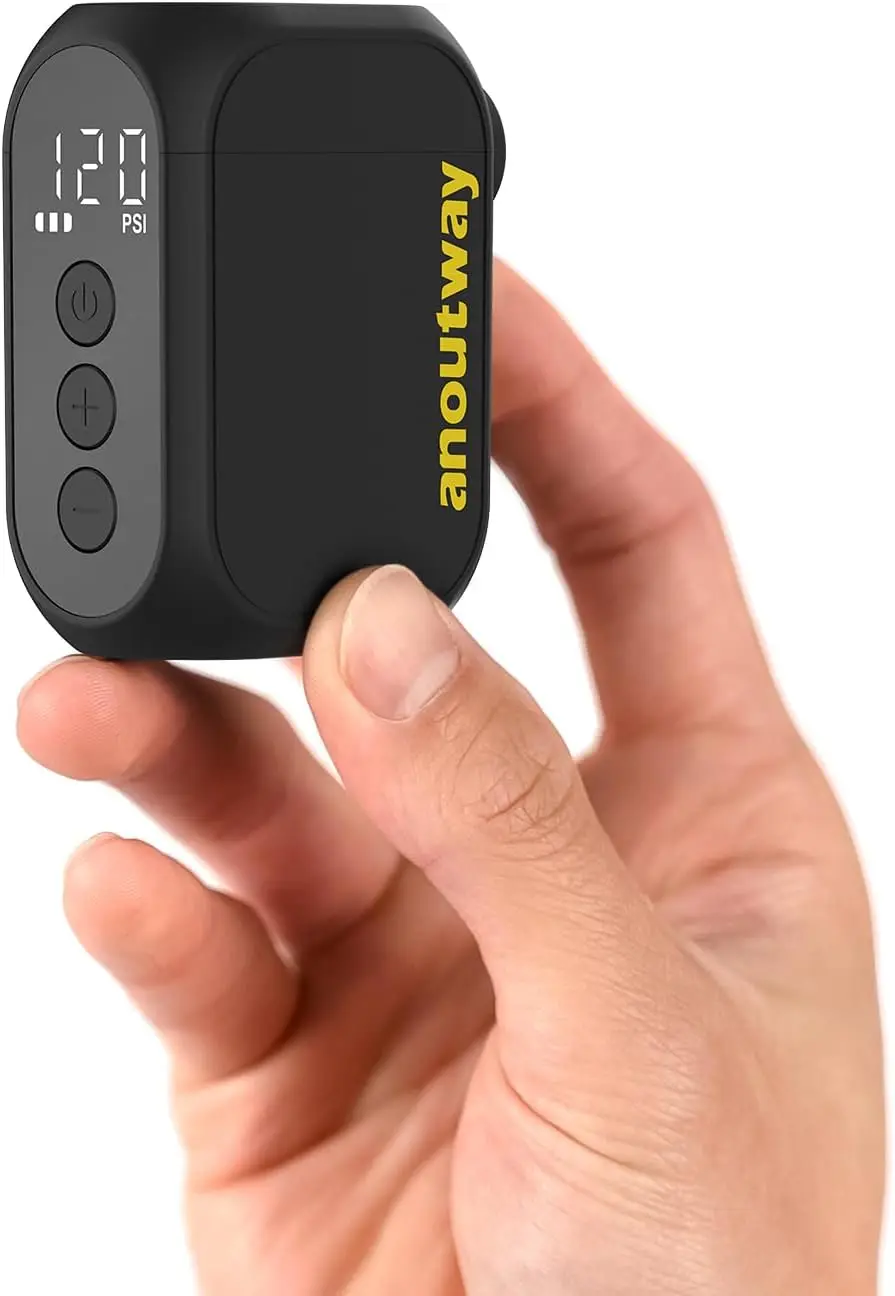 

Электрический велосипедный насос Ultra-Mini 120PSI Type-C, перезаряжаемый с манометром, автоматической остановкой, Presta/Schrader, AT1PRO