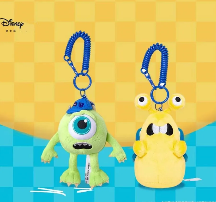 Oficjalny brelok Disneya z Uniwersytetu Potworów, Mike Ślimak, pluszowy wisiorek, prezent urodzinowy