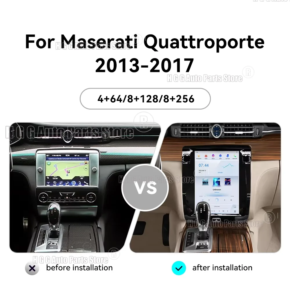 10.4inch Android13 Car Multimedia Stereo Radio For Maserati Quattroporte 2013-2017 GPS Navigation CarPlay Radio Screen Player