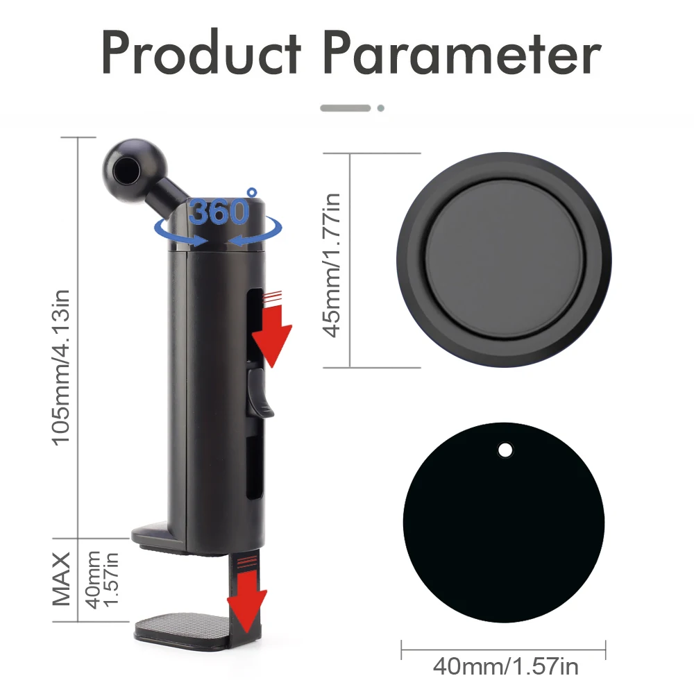 Universally Mobile Phone Stand Multi-Functional Travel Mini Desktop Stand Adjustable Swivel Folding Portable Kitchen Phone Stand