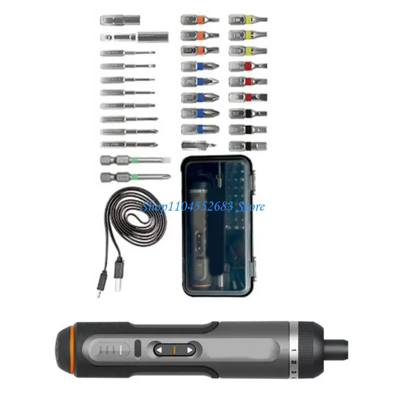Y6GD Portable Rechargeable Screwdriver 7 Speed Control Lightweight Design Chucks And LED Light For Home Improvement