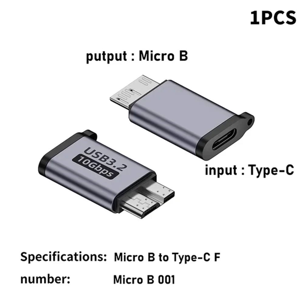 Micro B USB C 3.0 Male to Type C Female Adapter Type-C USB3.0 Micro B Connector for External Hard Drive Disk HDD Cable Adapter