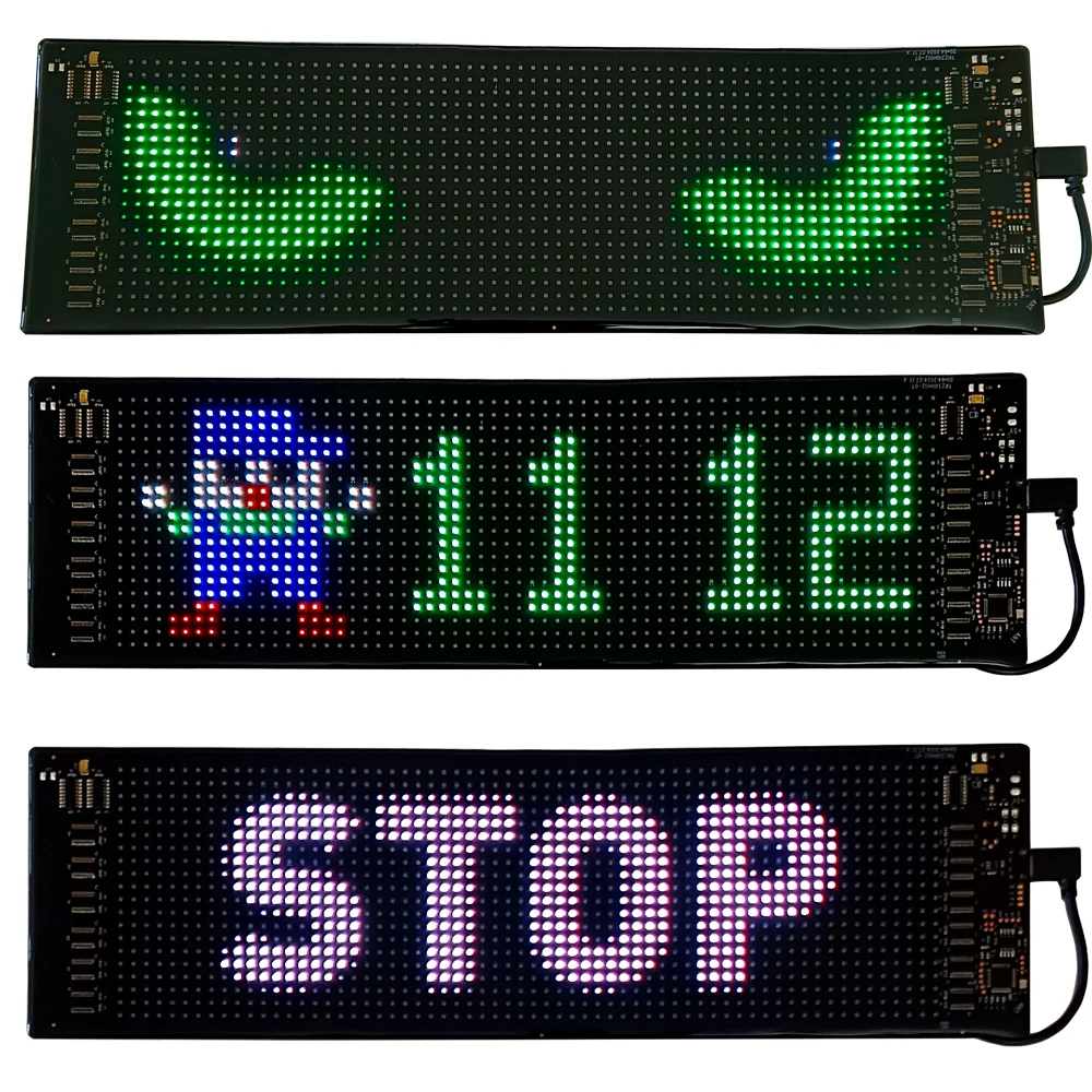 Devil's Eye LED Matrix Pixel Panel Light Advertising LED Sign Bluetooth App Control DIY Car Rear Window Display Flexible Screen