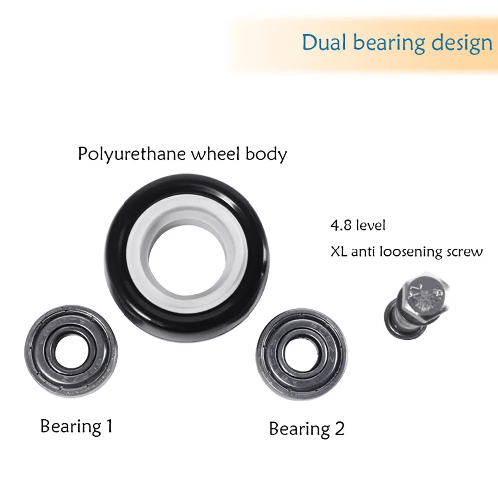 1.5-5 Inch Polyurethane Swivel Caster M6/M8-M12 Screw For Furniture Wheel Caster Wheels 360° Caster Wheel Industrial With Brake image 4