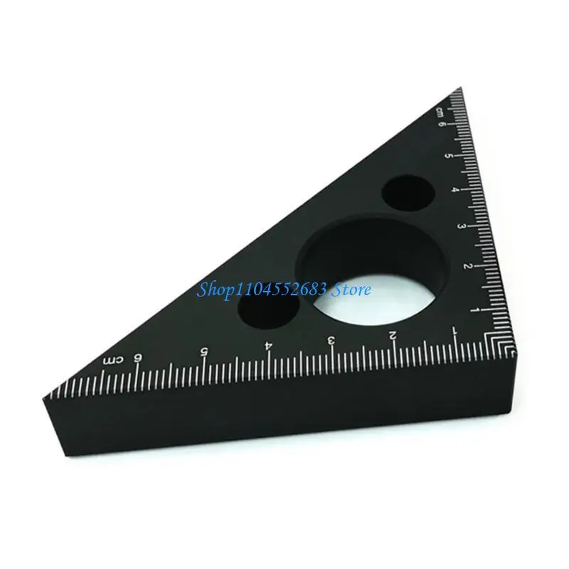

Y6GD Ruler 45/90 Degree Small Aluminum Triangles Ruler with Metric Scales Machinist Carpenter Woodworking Tool