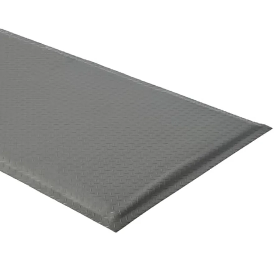 

2 x 5 Feet Anti Fatigue Mats Industrial 15/16 Inch Thick Soft Sponge Ergonomic Mat Durable Heavy Duty Diamond Plate for Standin