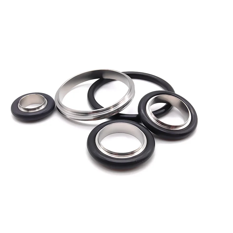 SS304 Vacuum Centering Ring with FKM O-Ring KF16 KF25 KF40 KF50 Seal for KF NW Flange High Vacuum Line Pipe Fitting Connector