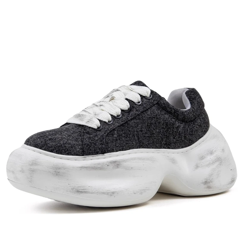 

Джинсовая парусиновая обувь в европейском/американском стиле в стиле ретро, мужская обувь для папы, удобная легкая обувь, увеличивающая рост