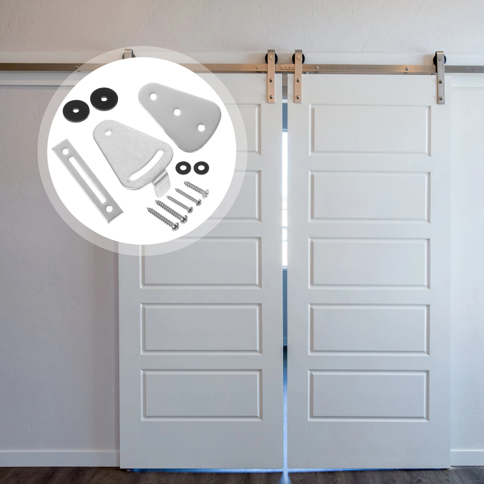 

1 Set Stainless Steel Durable Sliding Door Privacy Latch Garden Gate Bolt Outdoor Fence Lock With Key Double Sided