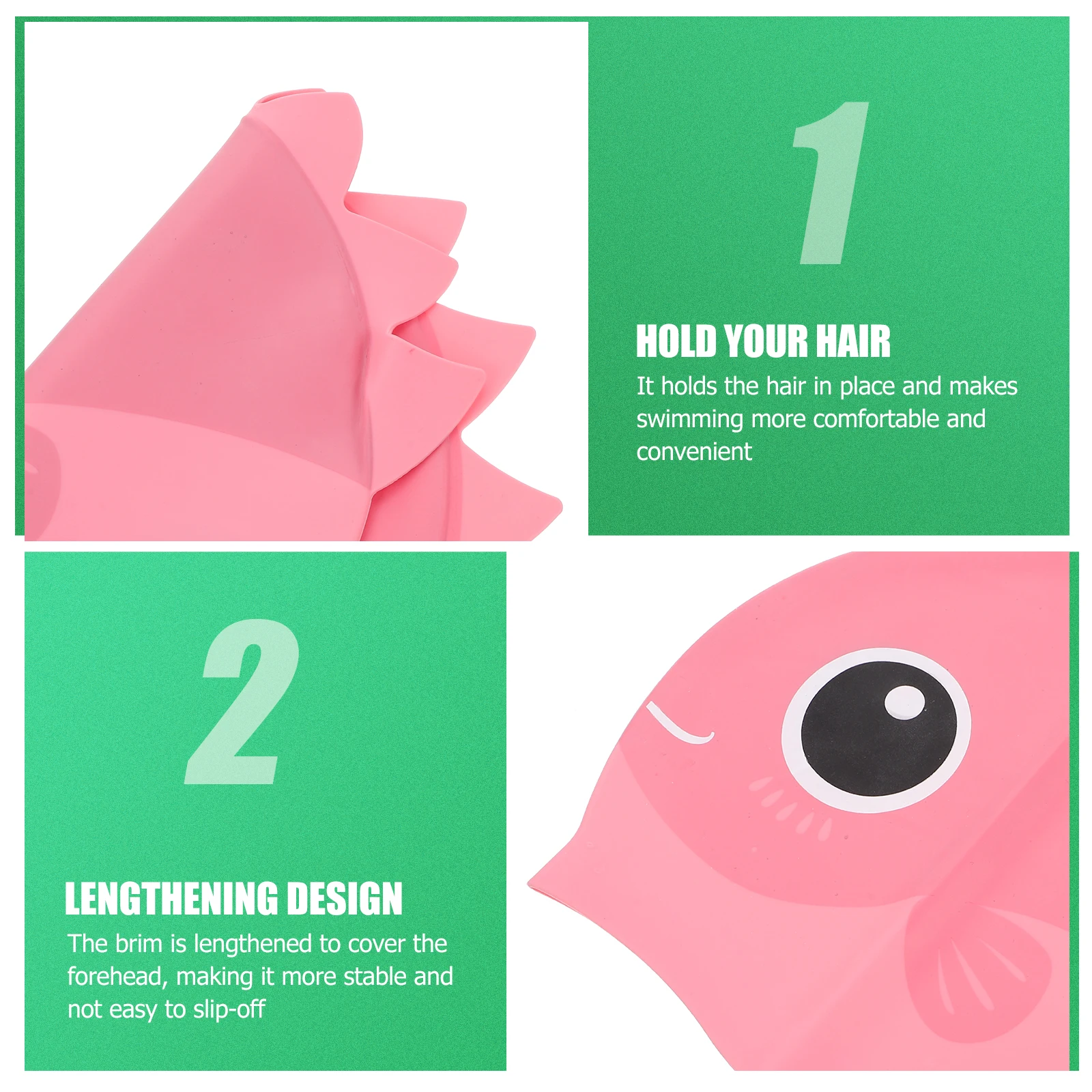 

Dinosaurs Design Swim Hat for Boys Girls Waterproof Swimming Caps Kids Silicone Elasticity Comfortable Swim Caps