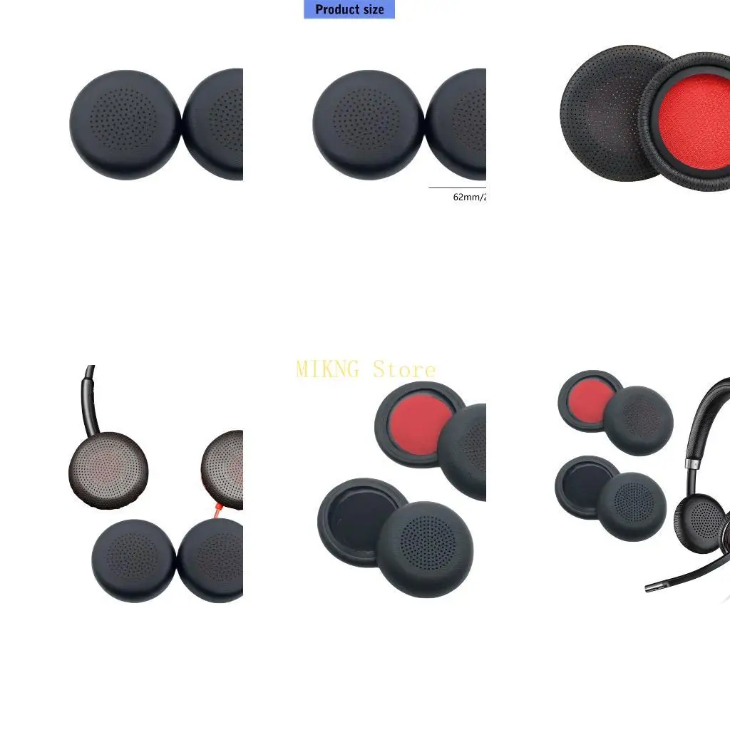 Protein Leather Ear Cushions For C5210 5200 Poly8225 FOCUS2 Headphones Earpads Comfortable Long Wear Best Sale
