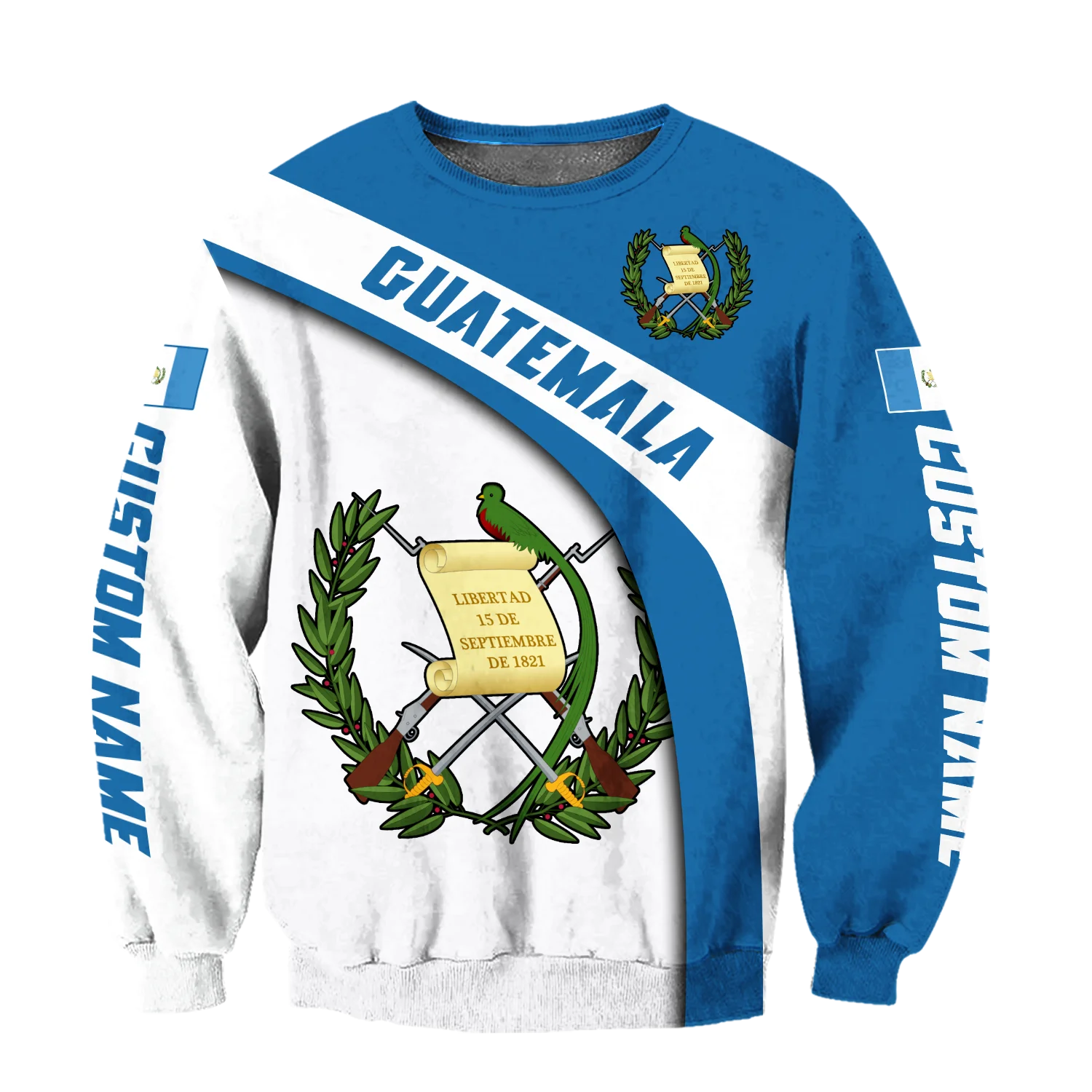 PLstar Cosmos 3DPrinted Newest Guatemala Flag Custom Name Unique Funny Hrajuku Streetwear Unisex Casual Hoodies/Zip/Sweatshirt 5