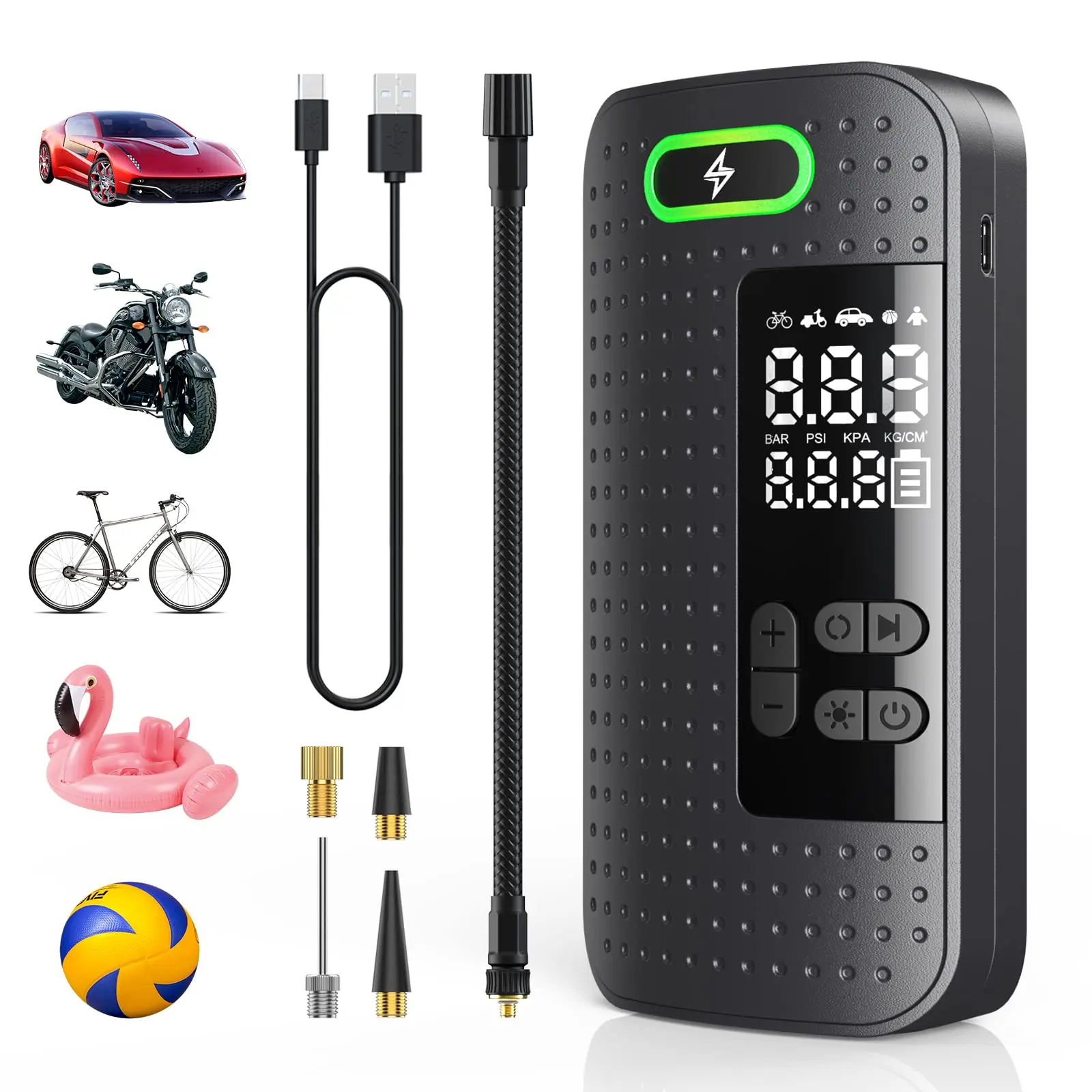 

12V Wireless Handheld Inflation 6000mah Car Tyre Pump Air Compressor Car Electric Air Pump Mini Portable Air Pump For Car Tires