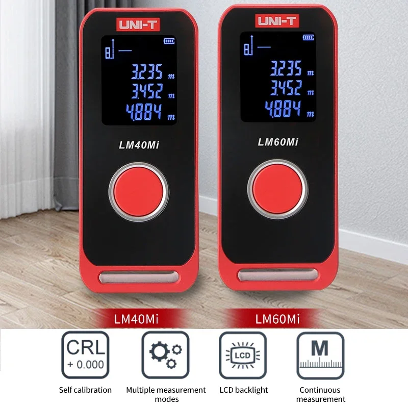 UNI-T Laser Distance Meter 40m 60m Mini Rangefinder Digital Laser Tape Measuring Construction Tool LM40Mi лазерная ру