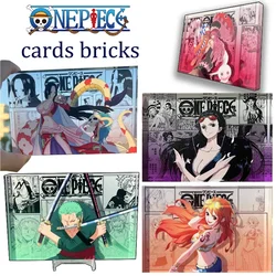 One Piece Collectible Card Bricks Hancock Luffy Nami Nico Robin Zoro Chopper Ace Holiday Gift Acrylic Refraction Gradient