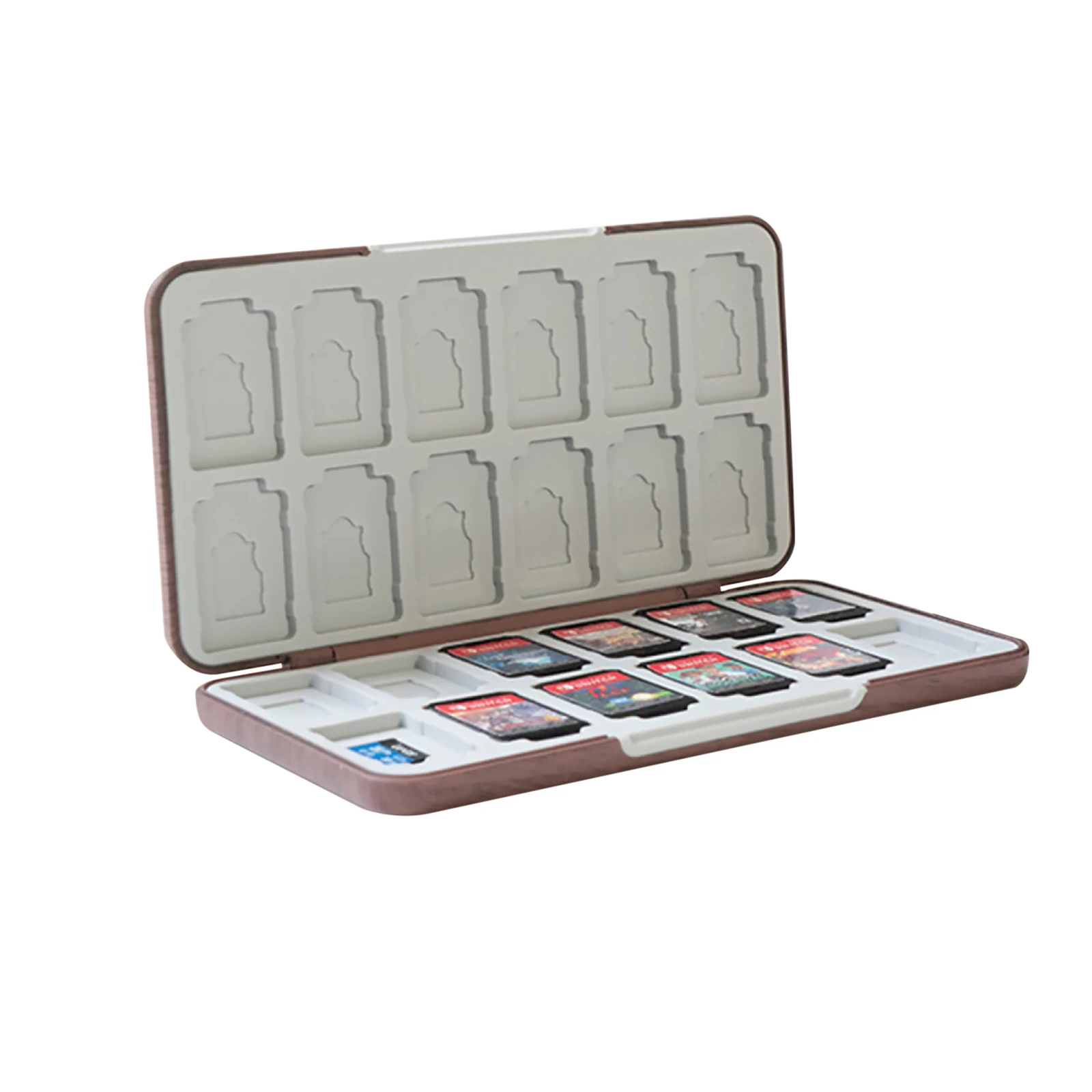 24 in 1 Mini Switch Spielkarte Aufbewahrung sbox für Nintendo Switch Spielkarten halter abs Silikon Anti-Fall Magnet gehäuse Zubehör