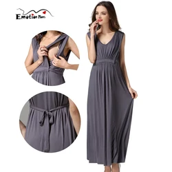 Emotion Moms Women's Long Summer Party Evening Dresses Maternity Breastfeeding Dress Pregnancy Dresses for Pregnant Women