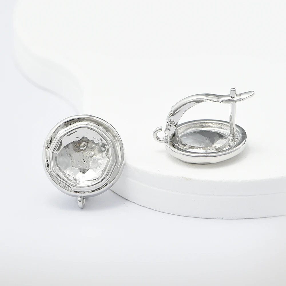 NEUE 18K Gold Messing/Rhodium Ohrringhaken für DIY Schmuckherstellung Handgemachte Schmuckzubehörteile Großhandel Ohrringhaken – Detail 3