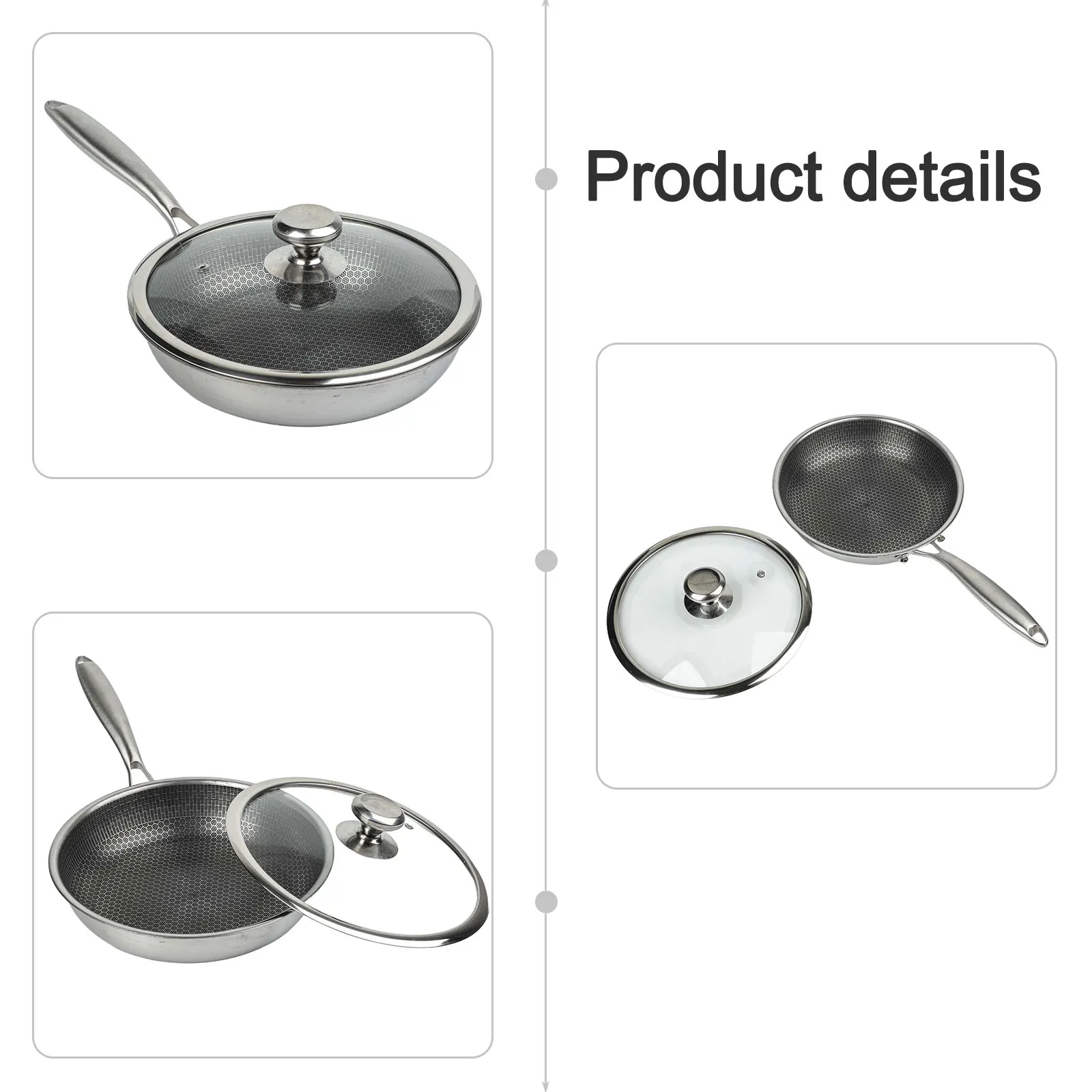 Stainless Steel Frying Pan Home Kitchen Texture Thicken Stoves Cooker Craftsmanship Gas Induction Long Lasting