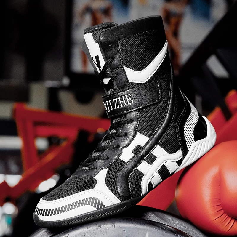 Men New Wrestling Shoes High Top Comfortable Judo Male Non-Slip Big Size Struggle Gym Lightweight Combat Athletic Boxing Shoes