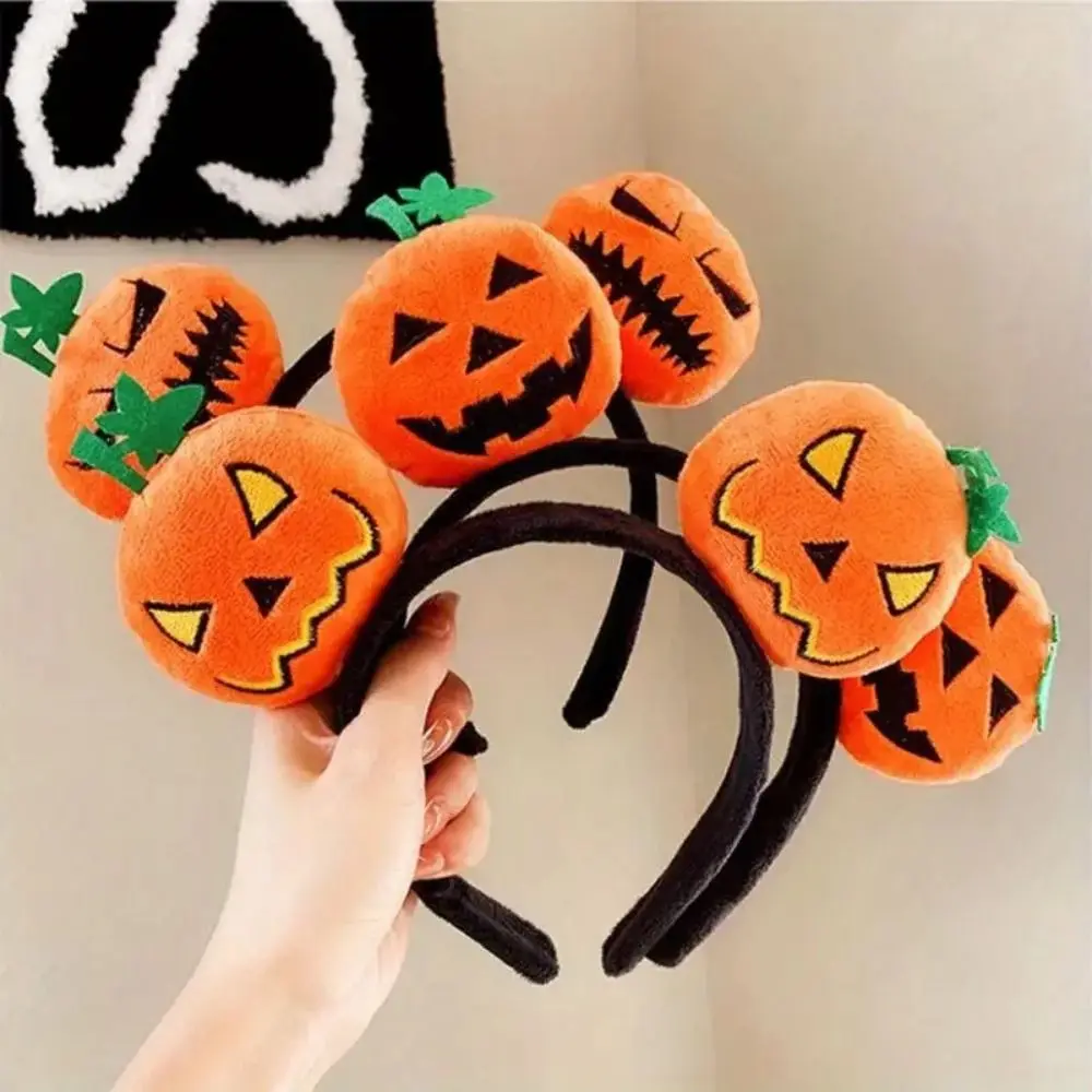 Festive Cartoon Pumpkin Pumpkin Headband Lightweight Ghost Shape Ghost Hair Clip Dark Style Pumpkin Hairband for Cosplay