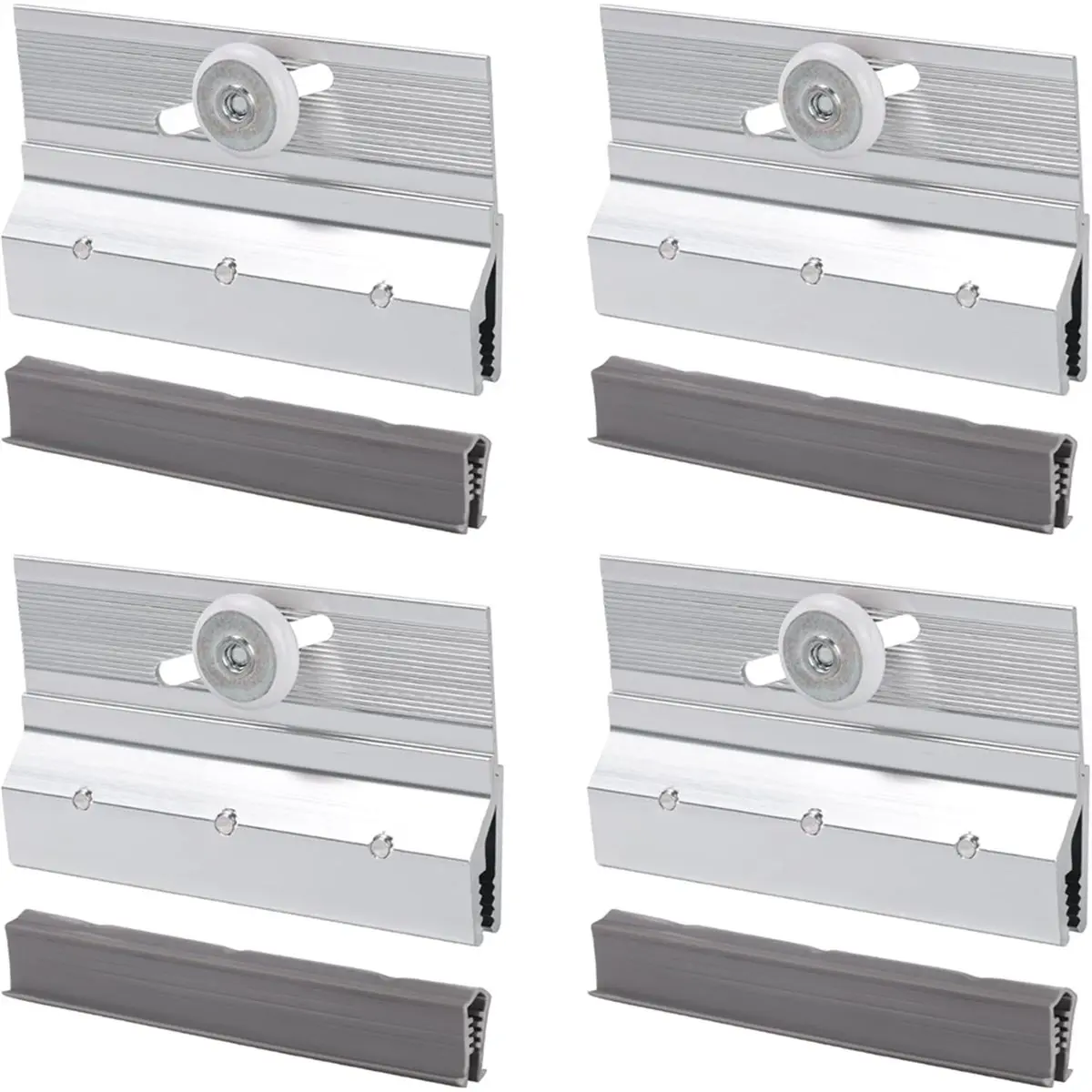 4 Pcs Frameless Shower Door Top Bracket Roller Assembly, 3/4