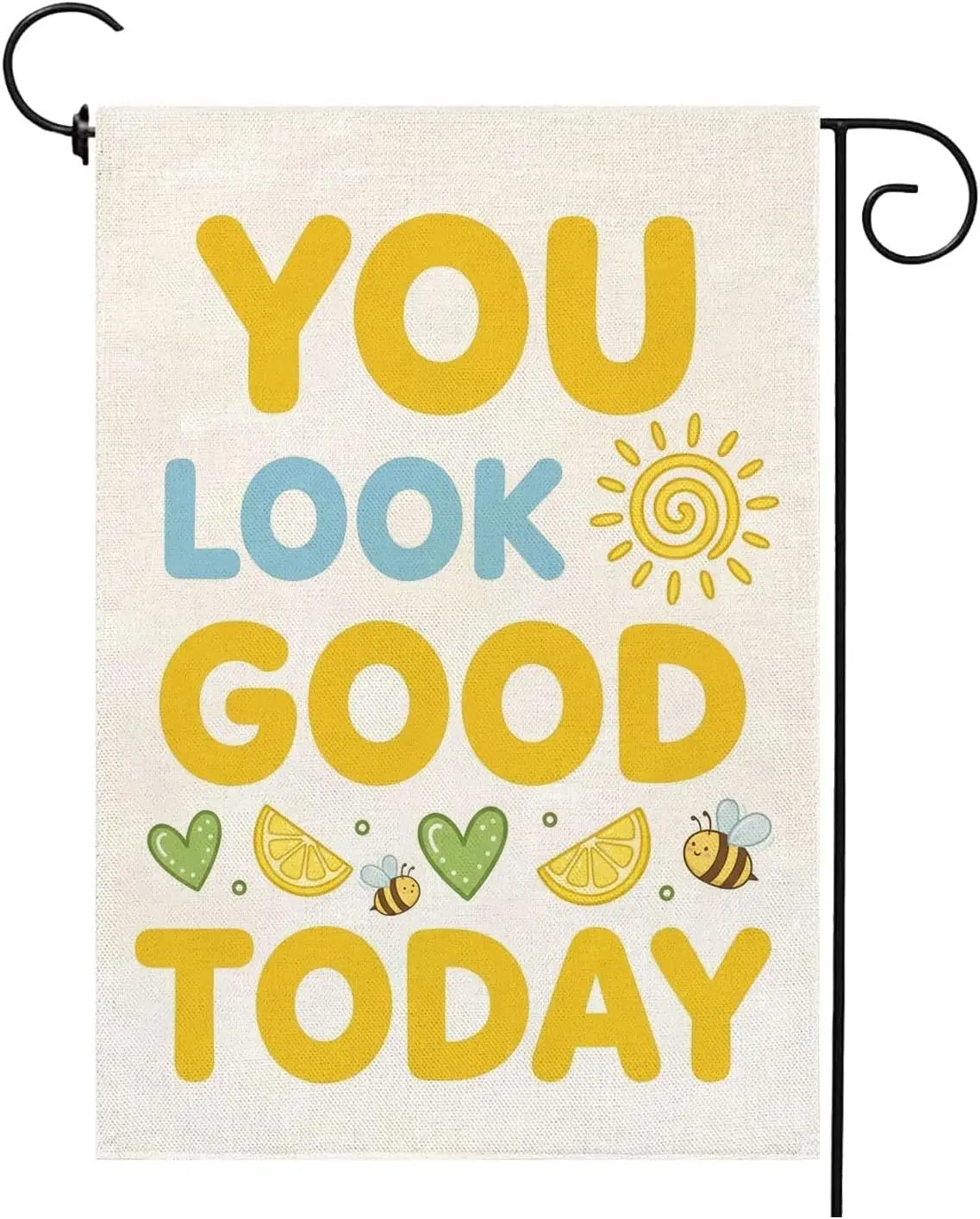 You Look Good Today Summer Garden Flag 12x18 Inch Double Sided Seasonal Holiday Burlap Spring Inspirational Farmhouse Yard O AAS