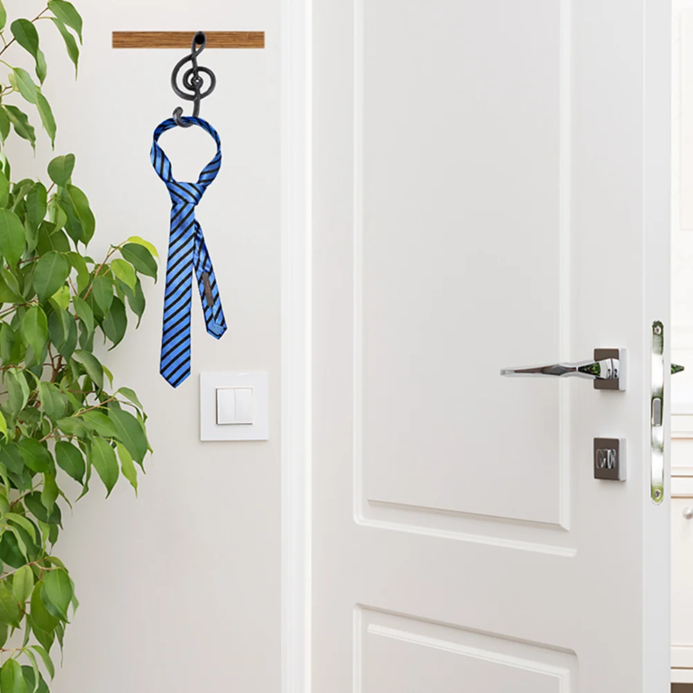 

2pcs Iron Wall Hooks Musical Note Shaped Coat Hangers for Bathroom Kitchen Decorative Hat Scarf Towel Key Holder