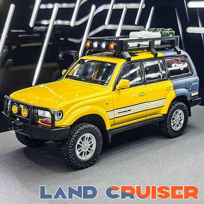 1:24 Toyota Land Cruiser LC80 SUV Alloy Model Car Toy Diecasts Metal Casting Sound and Light Car Toys For Children Vehicle