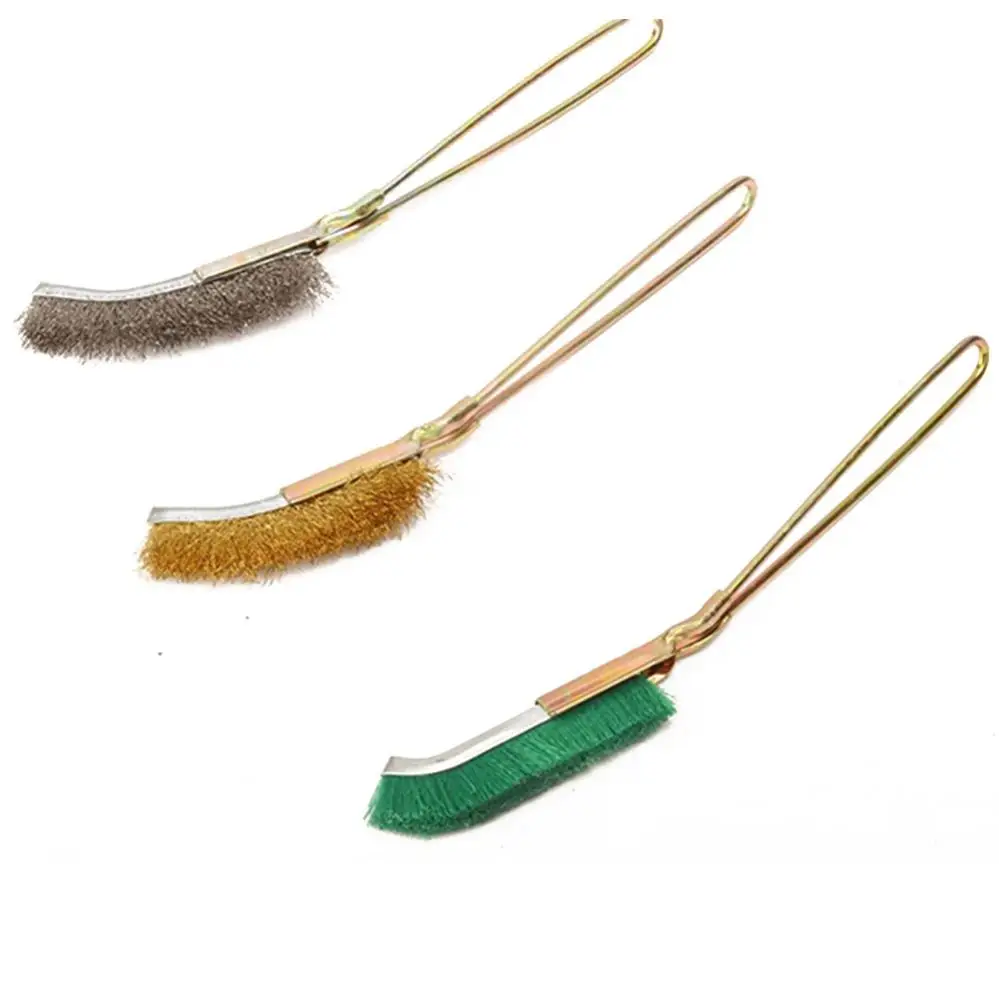 1pcs Mini Remove Rust Brush Home Cleaning Tools Polishing Brush Removable Replaceable Metal Nylon Brass Stainless Steel Brush