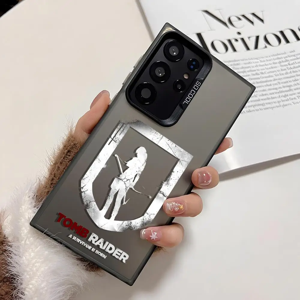 Чехол для телефона Shadow of T-TombS Raider для Samsung Galaxy S25 Edge S24 S23 S22 S21 S20 Ultra Funda, силиконовый серебристый чехол