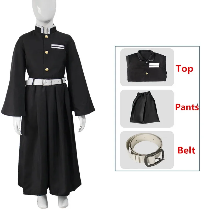 الكبار الاطفال أنيمي Tokitou Muichirou تأثيري حلي Kisatsutai شعر مستعار طويل اكسسوارات للشعر هالوين حفلة الكرتون موحدة مجموعة