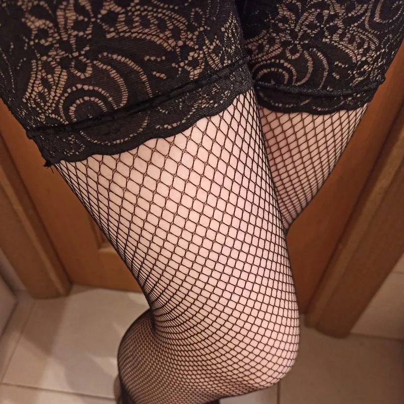 Silikon Anti-Rutsch-Spitzenstrümpfe Damen Sexy Netzstrümpfe Spitze Top Oberschenkel Hohe Sexy Strümpfe Dessous Weibliche Strümpfe