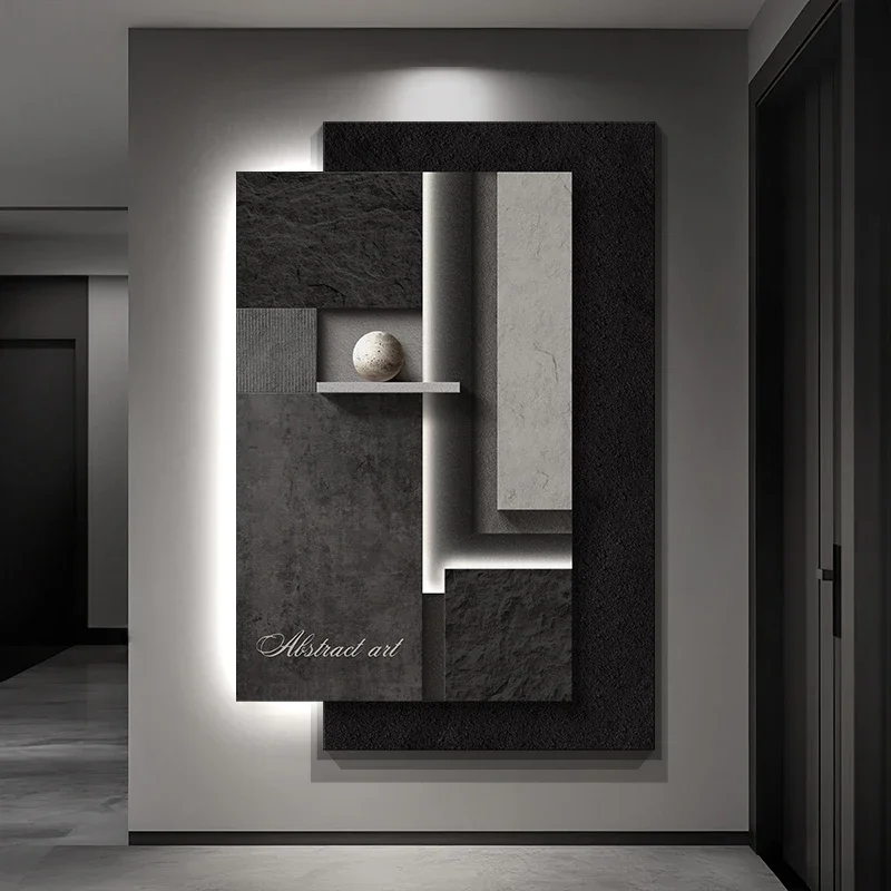 Modern entrance decoration paintings, entrance door light paintings, abstract hanging paintings, corridor mural lights
