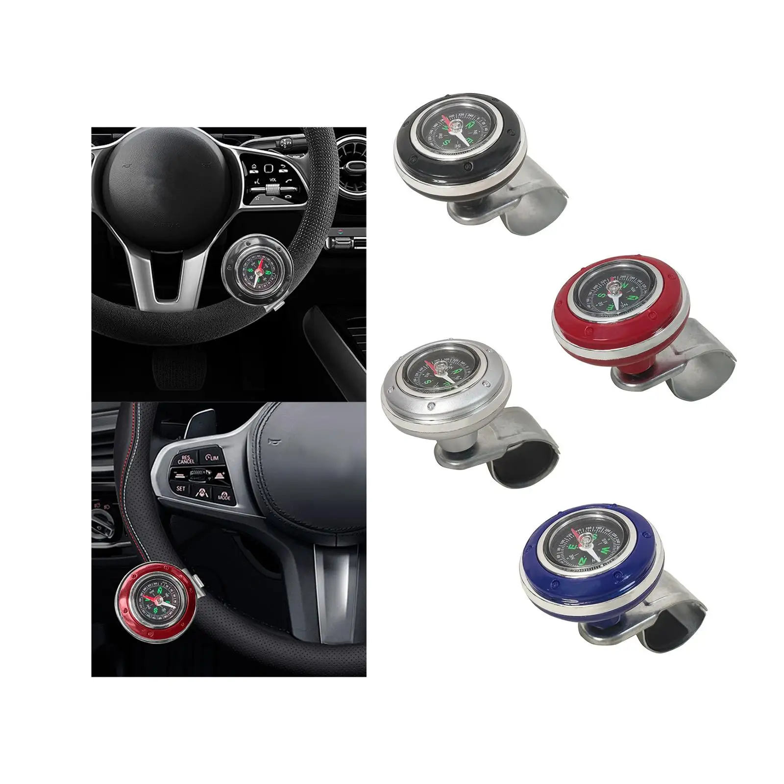 

Универсальная ручка рулевого колеса автомобиля в стиле компаса, экономия труда, противоскользящая ручка для обновления салона всех транспортных средств