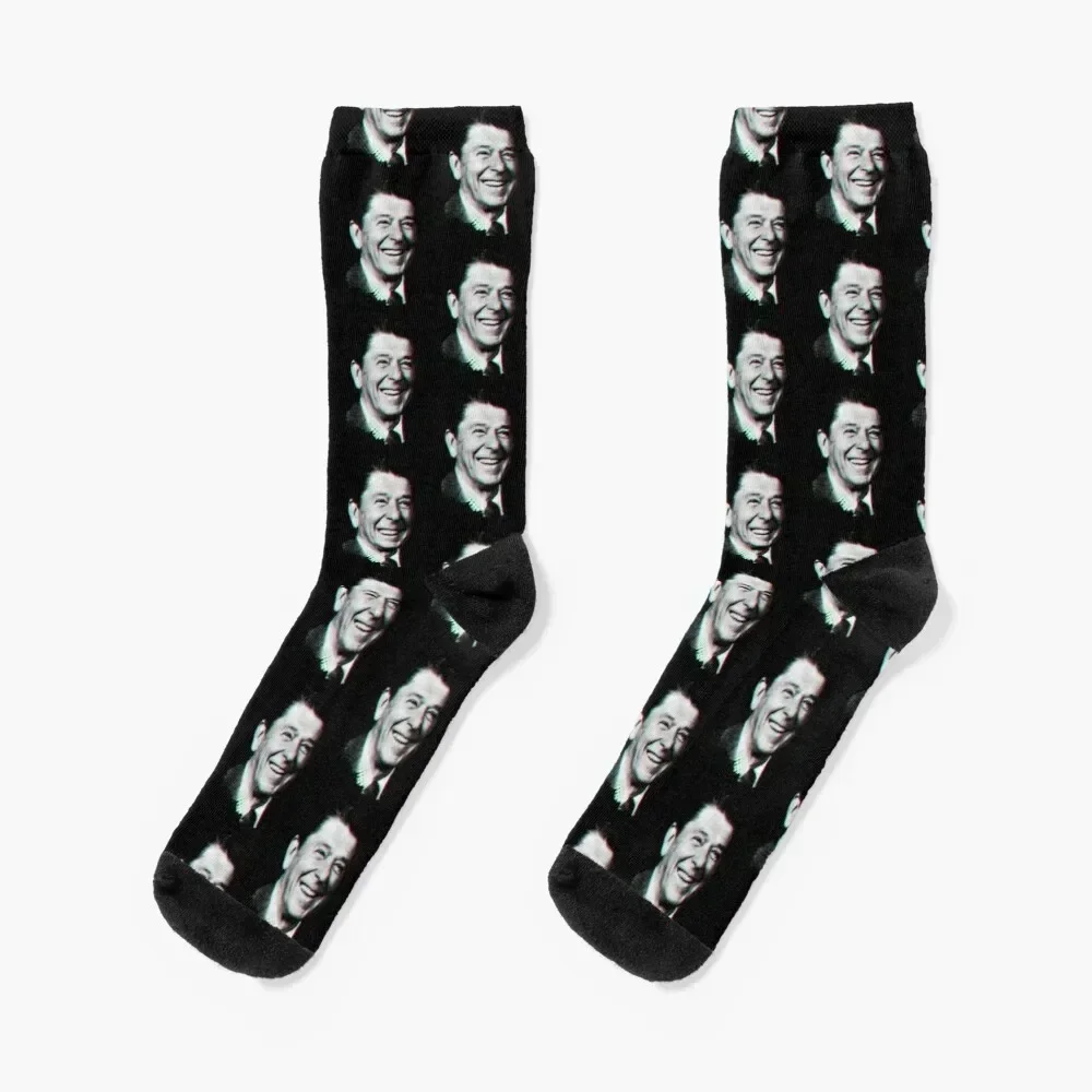 

Ronald Reagan Retro Halftone dots pattern vintage Retrowave 80s Retro style Punk genX HD HIGH QUALITY ONLINE STORE Socks