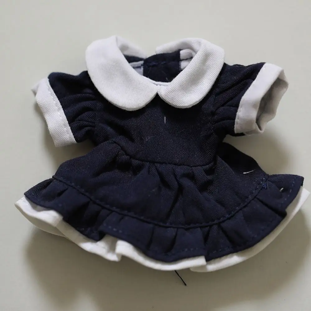 Multicolor 10cm Doll Cotton Princess Dress Handmake Cute Doll Maid Dress Replaceable Miniature Dress Suit