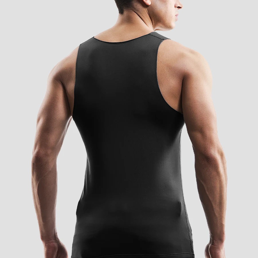 Men's Thermal Tank Top, Seamless Fleece Lined Warm Undershirt, Slim Fit Plus Size Base Layer Vest for Autumn Winter