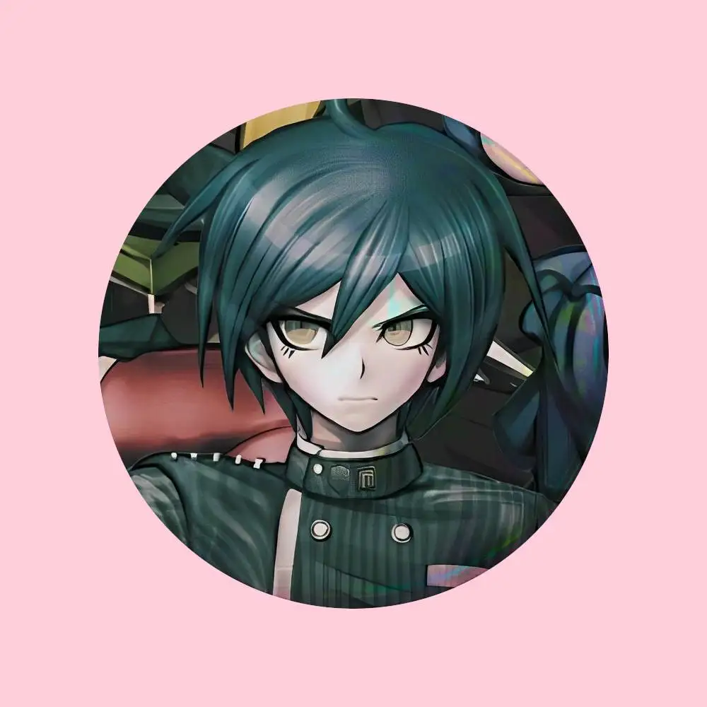 Coole H-Shuichi Saihara-W Abzeichen 25 32 44 58 75 mm Runde Cosplay-Pins Taschendekoration Fans Sammlerstücke Freunde Geschenke Brosche Souvenir – Detail 9