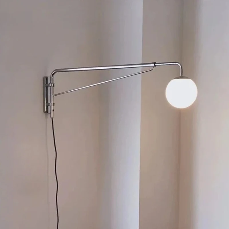 Iron Tricolor Wall Lamp Modern Minimalist Wall Light Bedroom Bedside Telescopic Creativity Lighting Lamps Home Decoration Lights