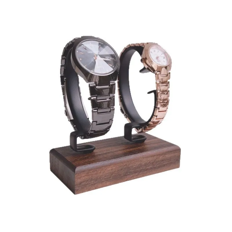 1Pcs Jewelry Organizer Wooden C-Shaped Watch Holder Display Stand For Bracelet Ring Earring Watch Display Solidwood Watch Stand